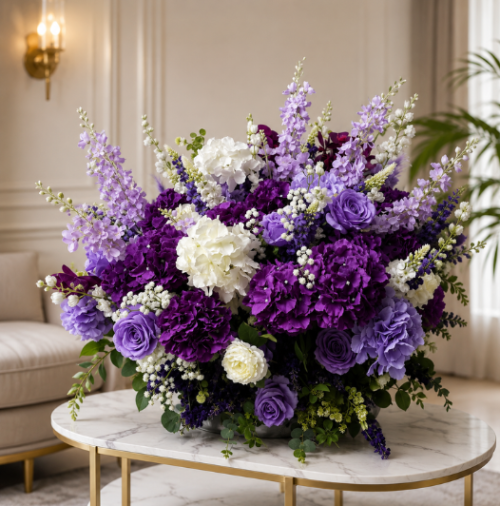 Violet Majesty Centerpiece