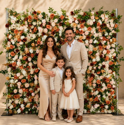 Sunset Flower Wall