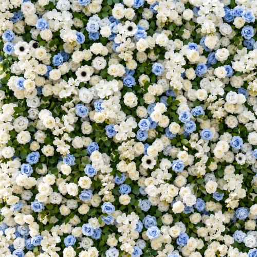 SkyBlue Flower Wall