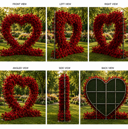 EverBloom Red Rose Heart