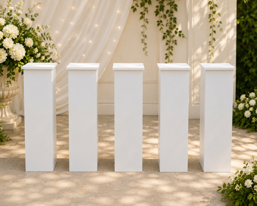 Luxury White Plinth Stand – Large