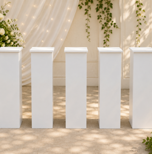 Luxury White Plinth Stand – Large