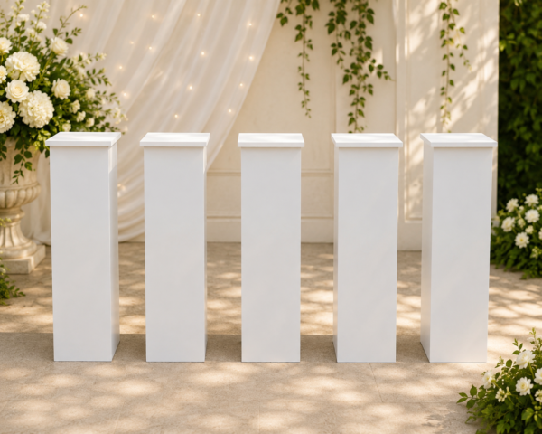 Luxury White Plinth Stand – Large