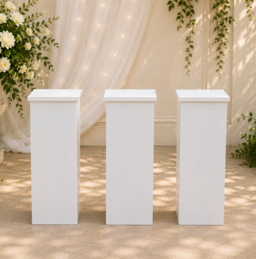 Luxury White Plinth Stand – Medium