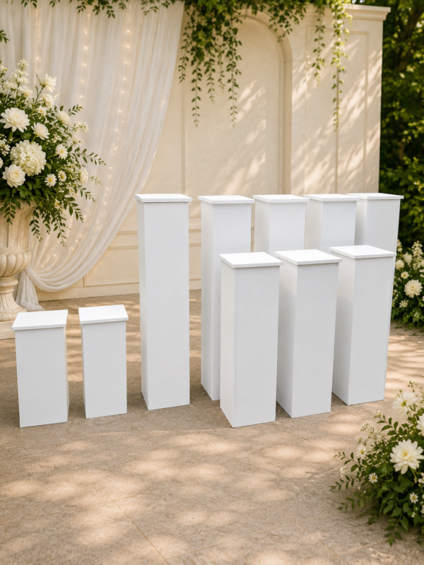 Luxury White Plinth Stand – Large