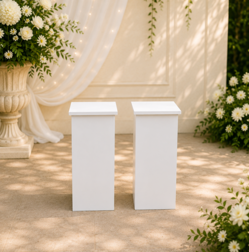 Luxury White Plinth Stand – Small